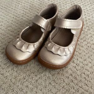 Livie and Luca Ruche Mary Jane in champagne color.  Size 2